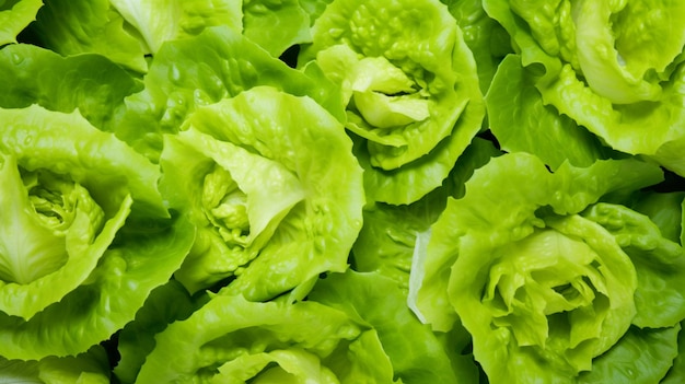 reifer organischer grüner Salat Romano auf einem Schneidbrett Generative AI