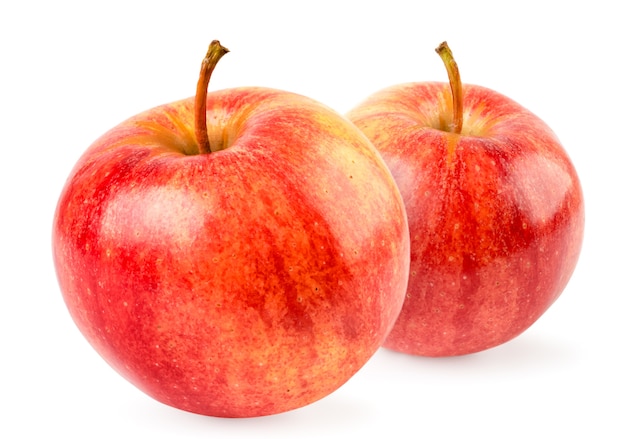 Reifer roter Apfel auf weißem Hintergrund