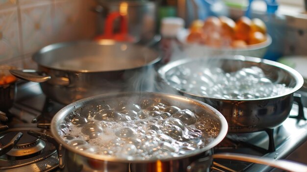 Reinigung von Geschirr in kochendem Wasser Gesundheit Sicherheit gründliche Reinigung