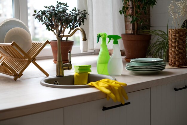 Reinigungsdienst Haushaltspflege Hygiene und Sauberkeit in der Küche