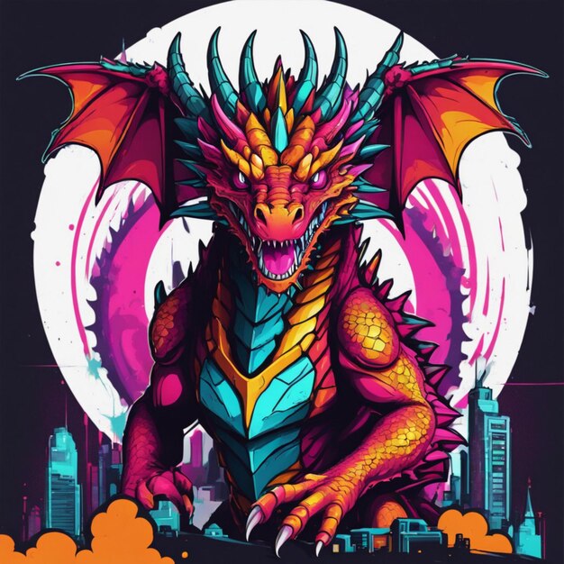 Reino das Chamas Majestic Dragon T-Shirt