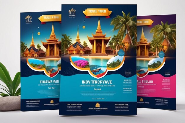 Reise-Flyer-Design-Vorlage Thailand-Tour-Paket Flyer-Reise-Hotel-Paket