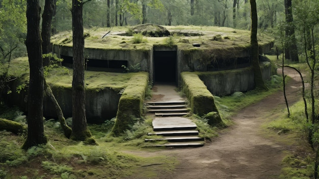 Reise in das Vergessene Erkundung eines verlassenen Bunkers in der Verlorenen Stadt in der Nähe von Tschernobyl in der Region Kiew