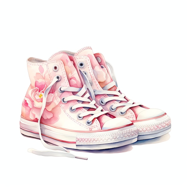 Reise-Sneaker, Aquarell-Illustration, Reise-Clipart