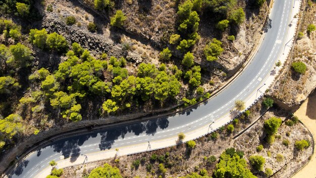 Reise- und Transportkonzept Luftaufnahme der Bergstraße