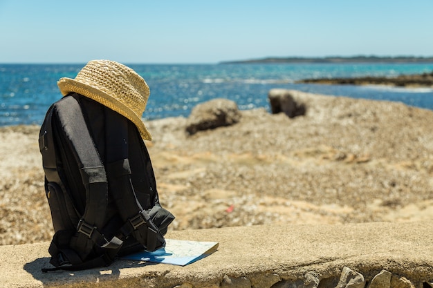 Reisekonzept mit Rucksack