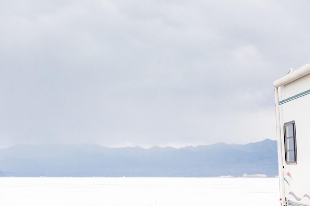 Reisemobil nach Bonneville Salt Flats, Utah.