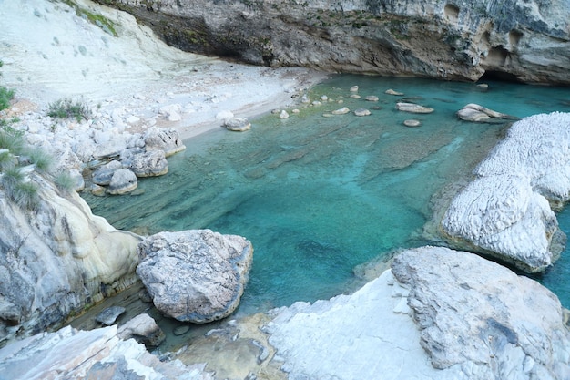 Reisen in der Türkei Ägäis und Felsen Lagunenlandschaft Natur