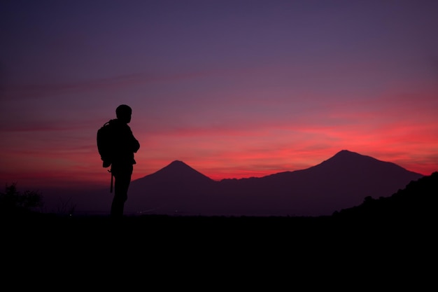 Reisender mit Ararat-Berg