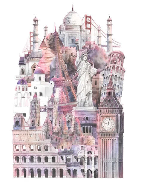Reiseziele png-Illustration durchsichtiger Hintergrund