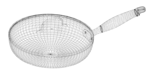 Rejilla de encuadre en la sartén aislada en un fondo