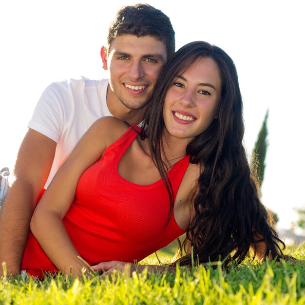 Foto relación de la mujer niña feliz verano