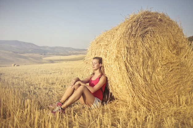 Relajarse en el campo