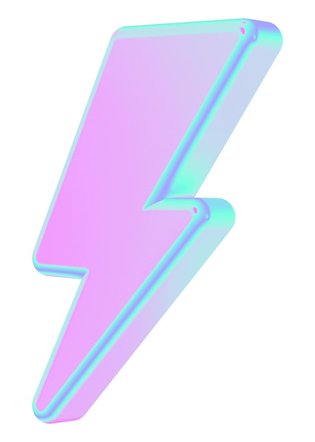 El relámpago png gradiente 3D de fondo transparente