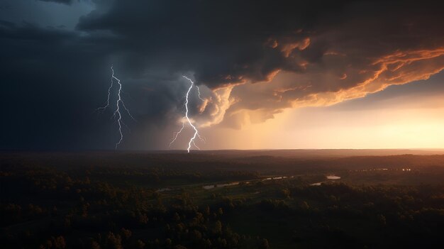 relámpago en la tormenta