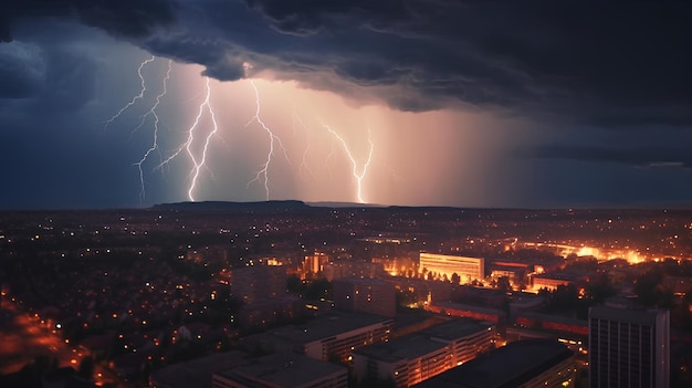 relámpago en la tormenta