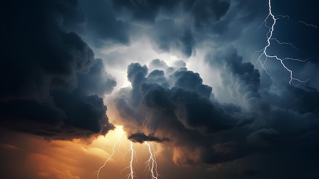 relámpago en la tormenta