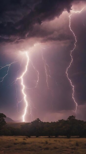 Foto los relámpagos que irradian como un fondo