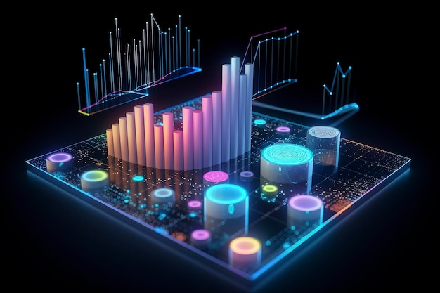 Relatório de análise de big data sobre efeitos 3D imagem gerada pela tecnologia AI