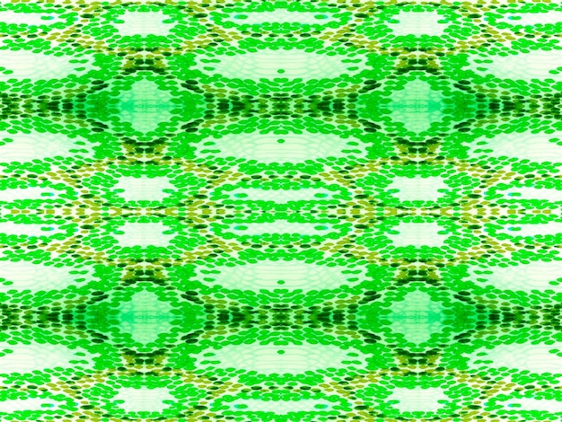 Relatório Geo Simétrico Ikat. Textura aleatória de pele de cobra. Design étnico em aquarela. Fundo de losango de verão. Padrão de roupa de banho geométrica vibrante verde e turquesa. Padrão étnico sem costura.