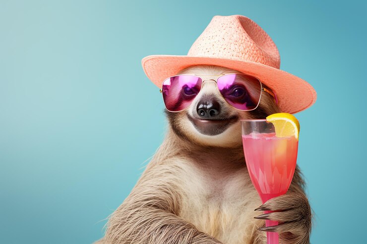 Foto relaxamento alegre feliz e sorridente preguiçoso vestindo roupas coloridas