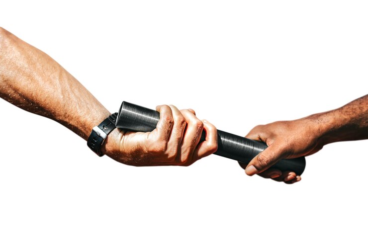 Foto relay baton png sendo passado