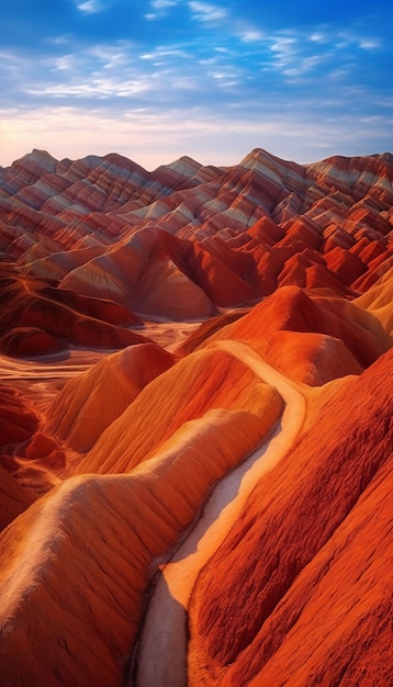 El relieve de Zhangye Danxia en China