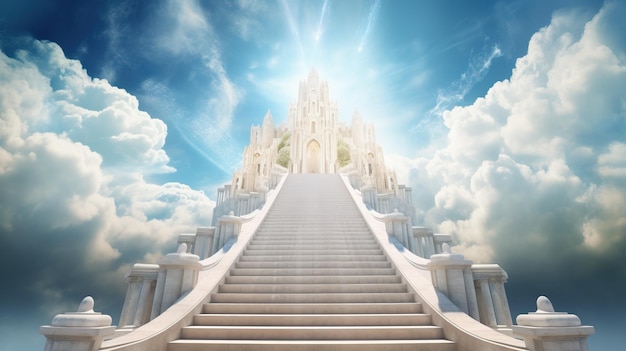 Religiöser Hintergrund Treppe zum Himmel Treppe in den Himmel