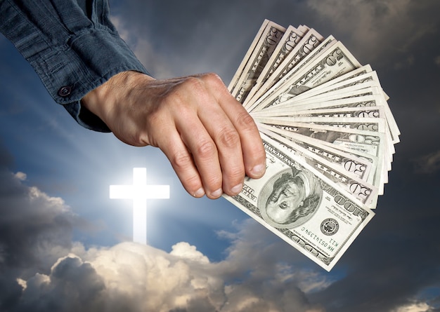 Religion als Geschäft. Religion, Glaube und Geldkonzept