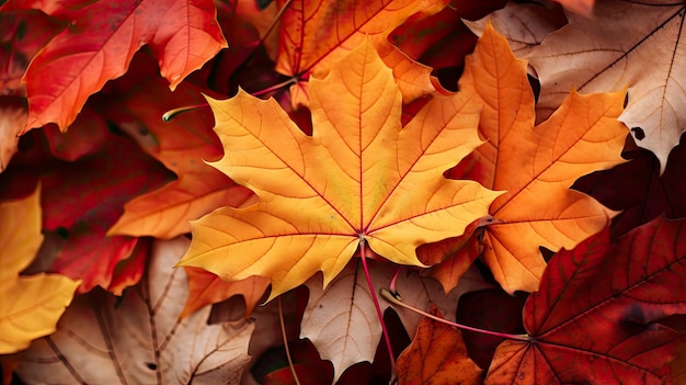 Foto de relleno de hojas de otoño