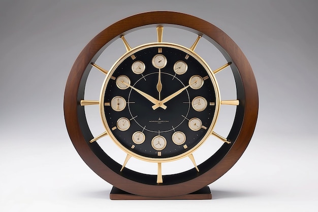 Relógio atômico moderno de meados do século como um relógio elegante