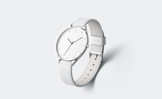 Foto relógio branco com modelo de pulseira relojo modelo de relógio dial com flecha joias de estilo com alça de couro