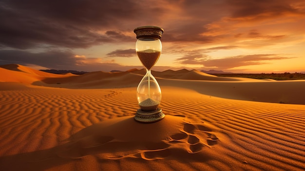 relógio de areia com areia