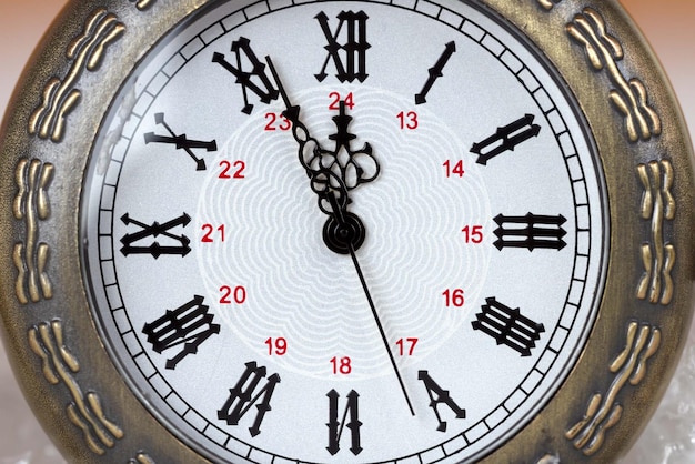 Relógio de bolso vintage close-up.