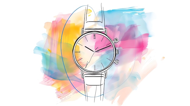 Foto relógio de moda de luxo relógio de pulso estilo acessório jóias de design elegante