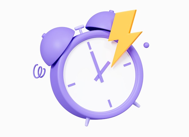 Reloj de alarma 3D con relámpago
