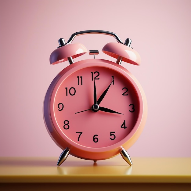 Reloj de alarma de color aleatorio simple con minimalismo Diseño de reloj de alarma de color aleatorio simple minimalismo de
