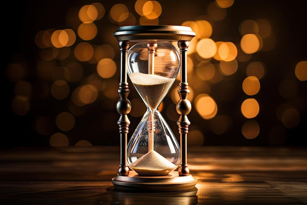 Reloj de arena que representa el paso del tiempo.