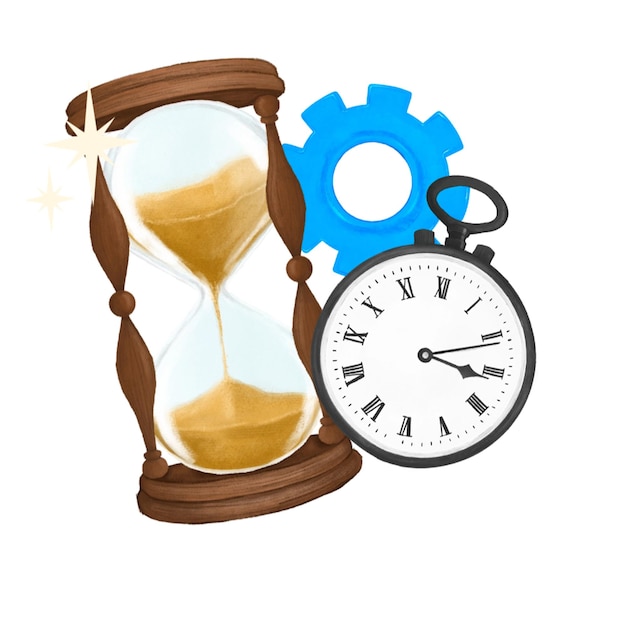 El reloj de arena stopwatch png remix de negocios de fondo transparente