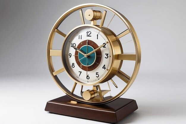 El reloj atómico moderno de mediados de siglo como un reloj elegante