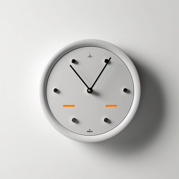 Foto un reloj blanco con la hora de las 12:00.