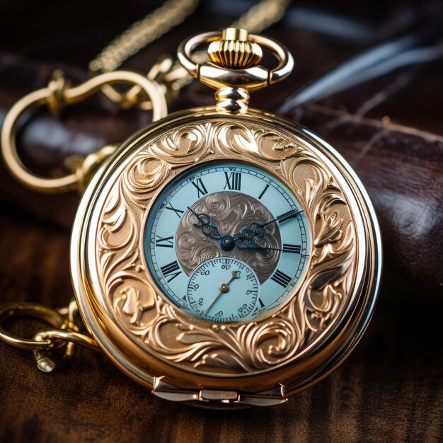 Foto reloj de bolsillo antiguo