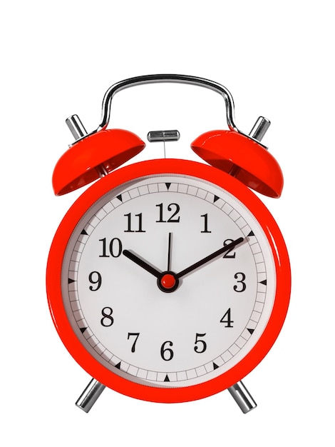 reloj despertador de forma redonda con flechas aisladas