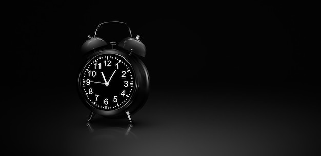 Foto reloj despertador negro