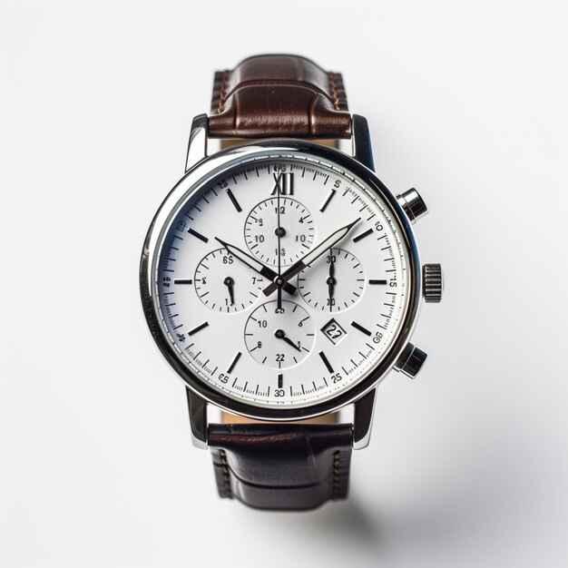 Reloj de hombre moderno Foto de estudio de reloj de pulsera deportivo Imagen Premium generada con IA