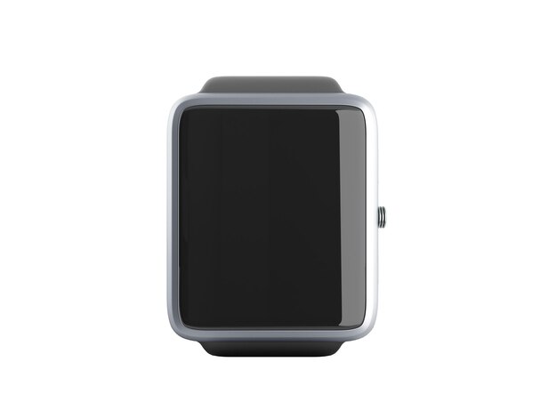 reloj inteligente digital o reloj con iconos render 3D sin sombra