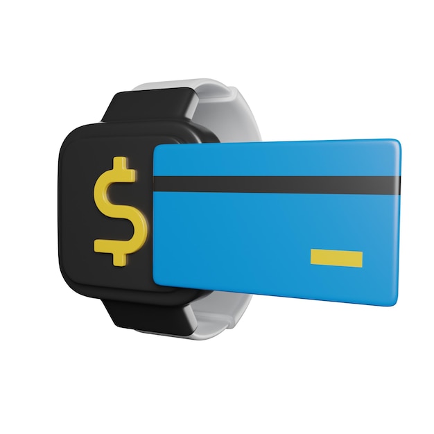 un reloj inteligente con un signo de dólar en el frente