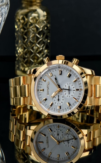 El reloj de moda en primer plano