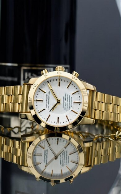 El reloj de moda en primer plano