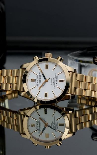 El reloj de moda en primer plano